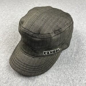 Kangol Army Cap Hat Herringbone Flex Twill Gray Mens S/M 5211BCHW Fitted